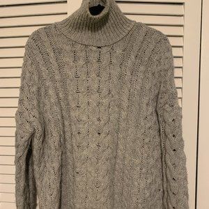 Grey Zara Knit turtleneck sweater